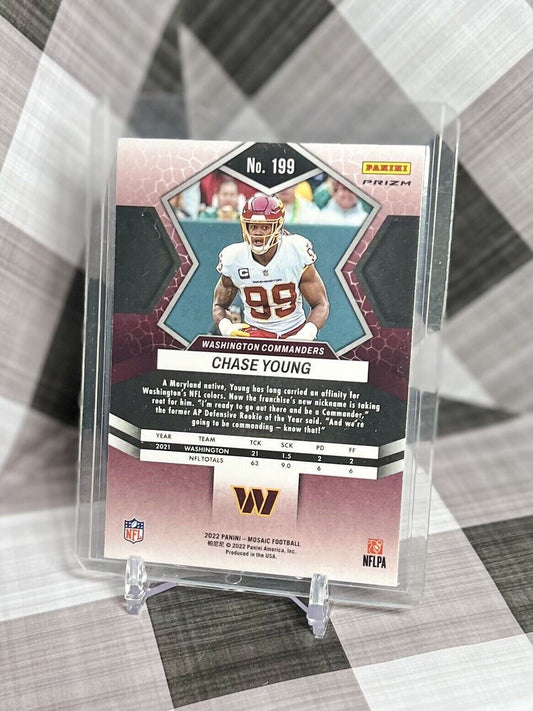 Chase Young 2022 Mosaic No Huddle Disco Prizm #199 Washington Commanders