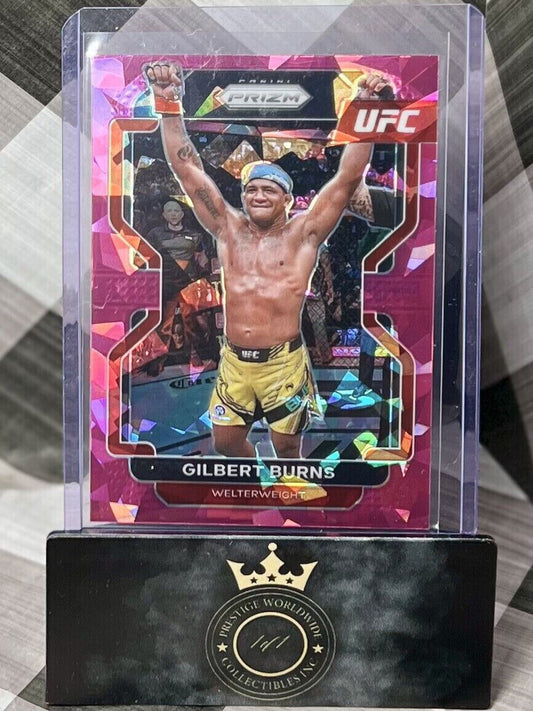 Gilbert Burns 2022 Panini Prizm UFC Exclusive Pink Cracked Ice #183 🔥🔥