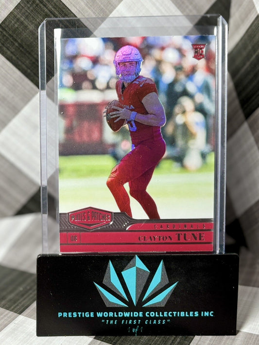 Clayton Tune 2023 Panini Plates & Patches Rookie Base #194 AZ Cardinals RC