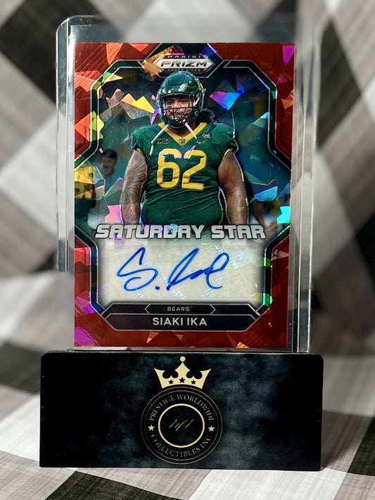 Siaki Ika 2023 Prizm Draft Picks Saturday Star Red Ice Rookie Auto #SSS-SIK CLE