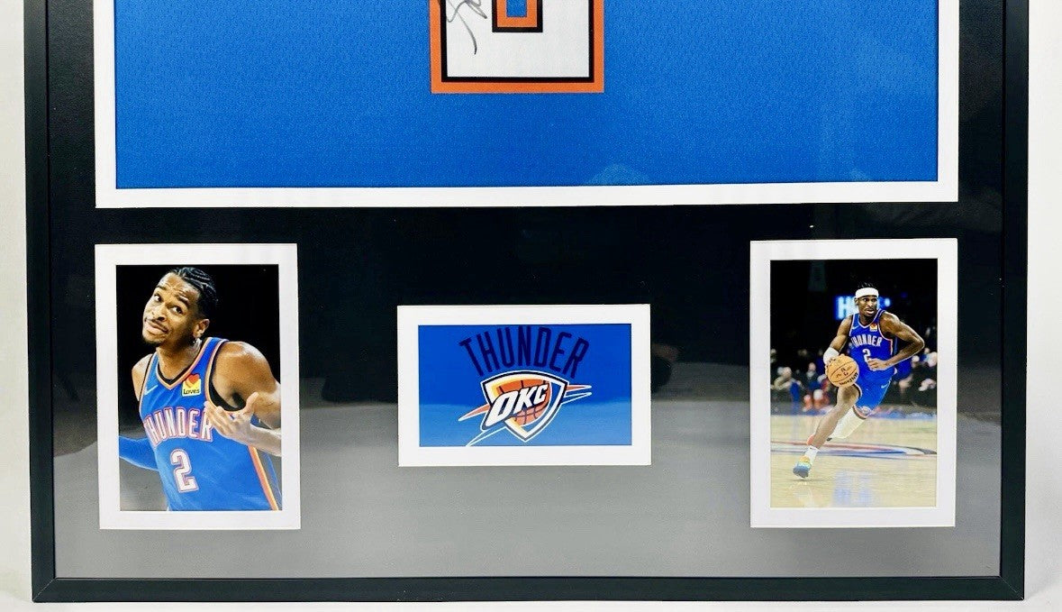 Shai Gilgeous Alexander SGA Signed Oklahoma City Thunder Framed Jersey JSA COA