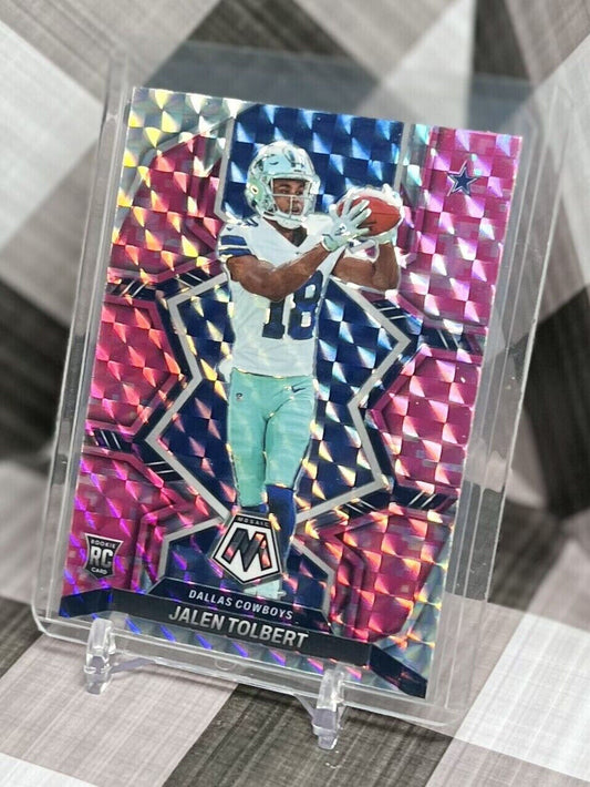 Jalen Tolbert 2022 Mosaic NFL Camo Pink Prizm Rookie #326 - Dallas Cowboys RC