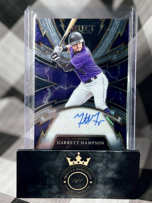 Garrett Hampson 2021 Panini Select Auto /299 #SS-GH Colorado Rockies
