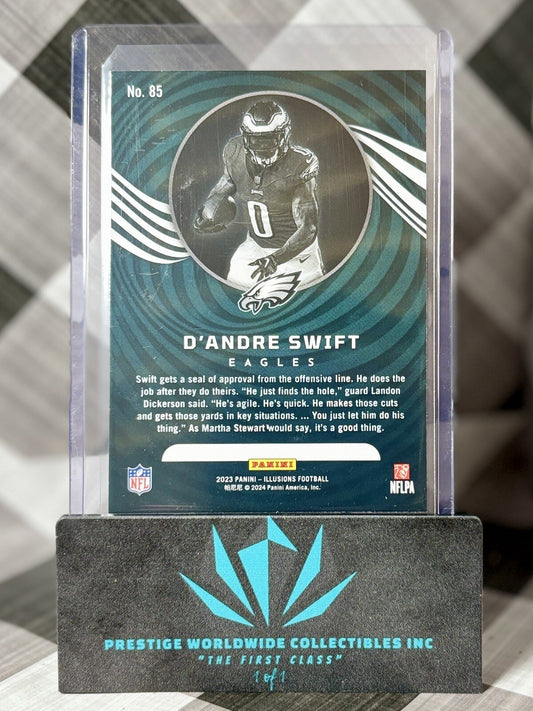 D'Andre Swift 2023 Panini Illusions Orange #85 Philadelphia Eagles