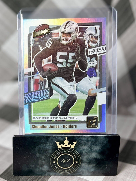 Chandler Jones 2023 Donruss Highlights 48 Return for Win Silver /100 #H-CJ LVR