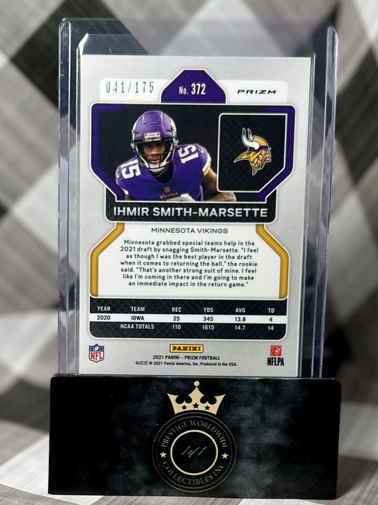 IHMIR SMITH-MARSETTE 2021 Prizm Green Hyper Prizm Rookie /175 #372 MN Vikings RC