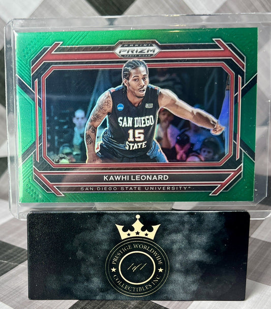 Kawhi Leonard 2023 Panini Prizm Draft Picks Green Variation #60 Clippers Aztecs