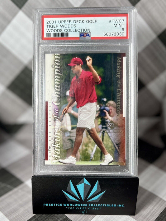 Tiger Woods 2001 Upper Deck Golf Tiger Woods Collection #TWC7 PSA 9 PGA Tour
