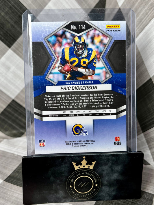 Eric Dickerson 2022 Panini Mosaic Honeycomb SSP #114 Los Angeles Rams Case Hit