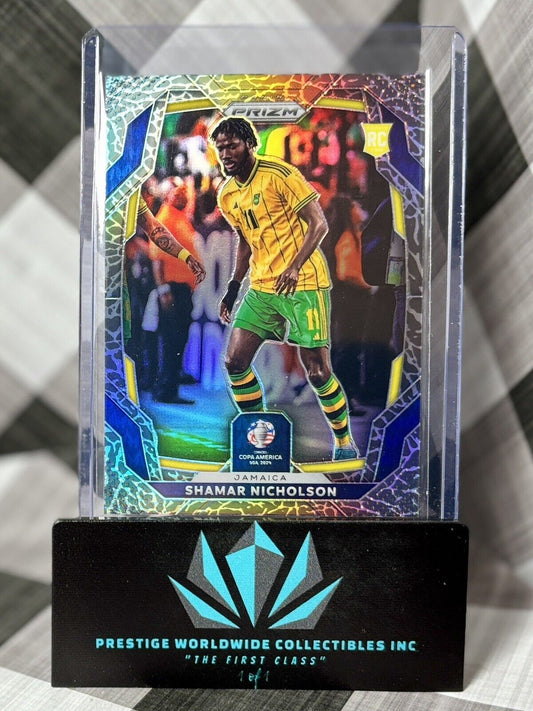 Shamar Nicholson 2023-24 Prizm Copa America Elephant Skin Rookie #117 Jamaica SP