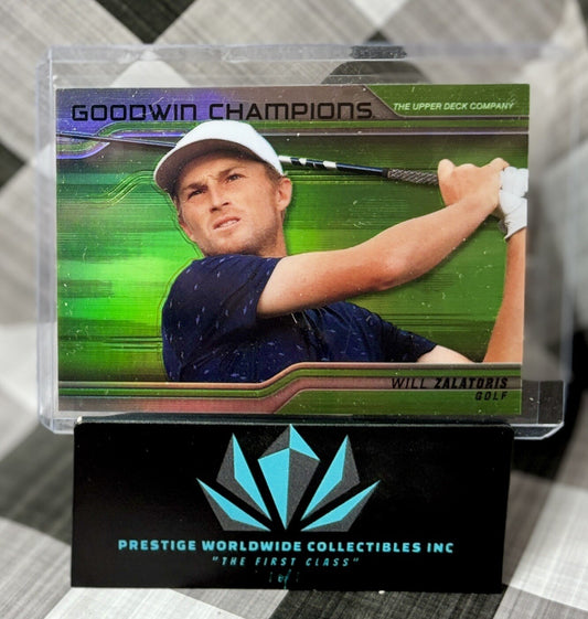 Will Zalatoris 2023 UD Goodwin Champions Platinum Splash of Color Green #P55 PGA