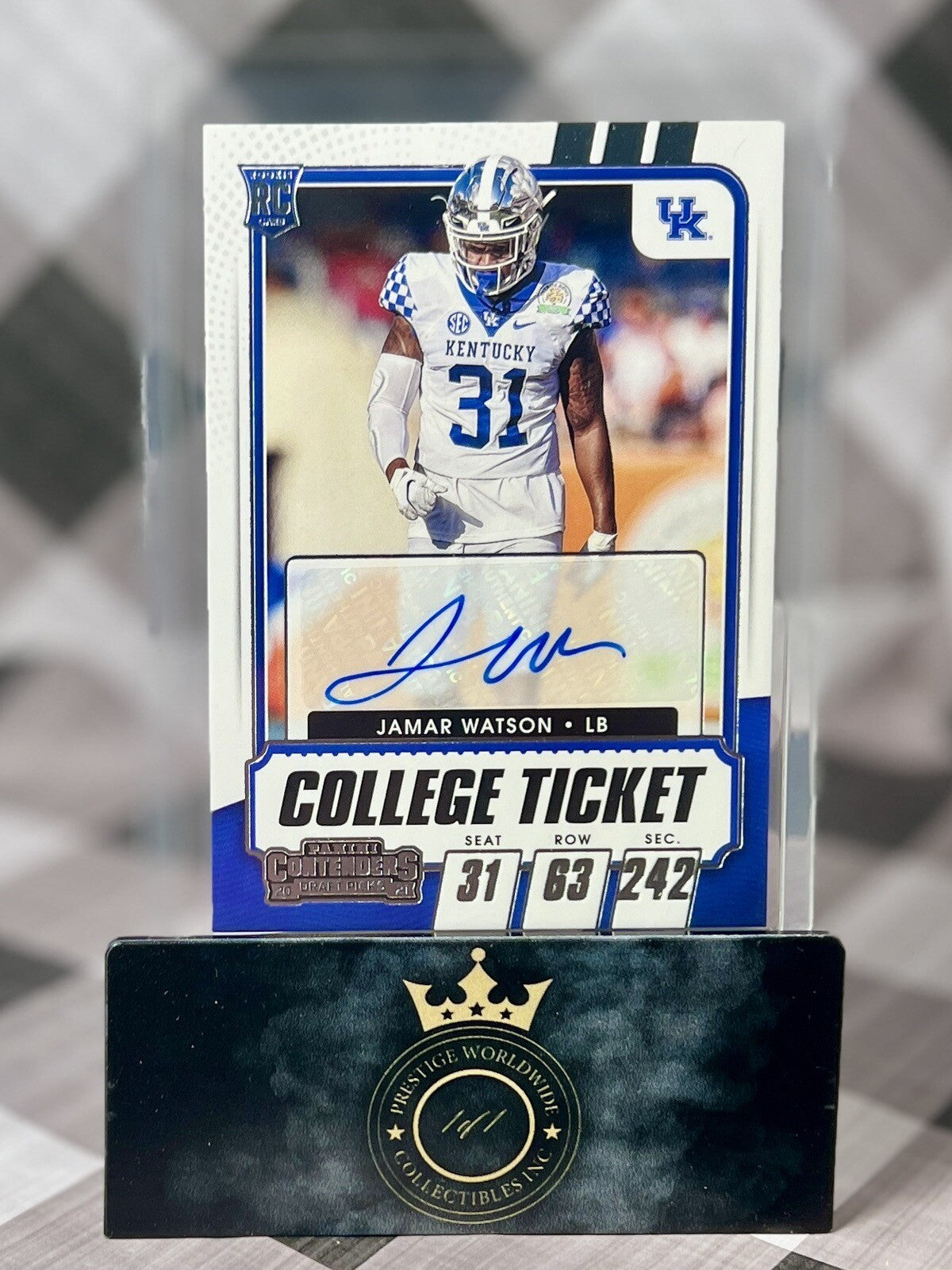 Jamar Watson 2021 Contenders Draft Picks College Ticket Rookie Auto #177 PIT