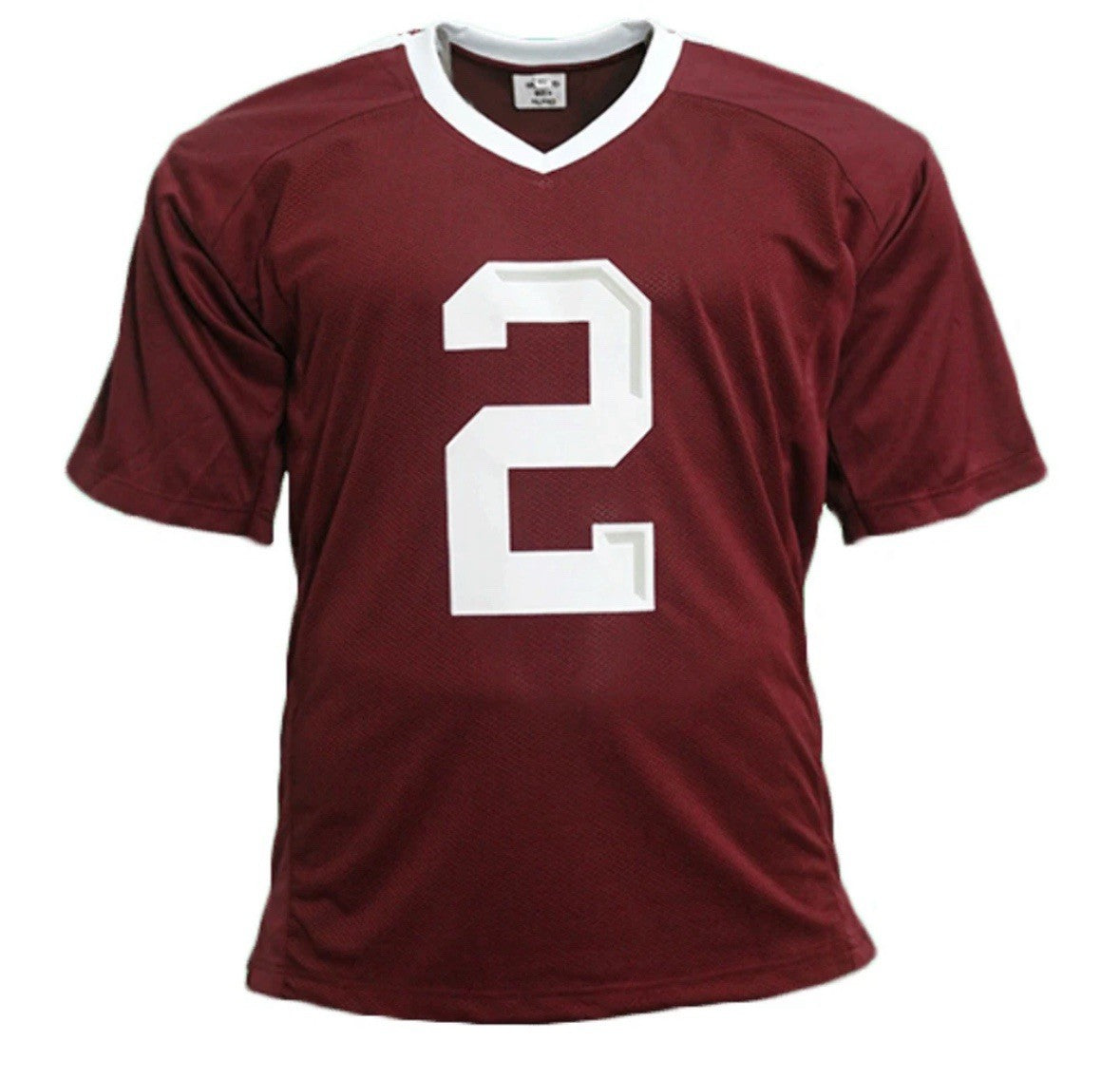 Johnny Manziel Maroon Autographed College Stats Football Jersey with JSA COA