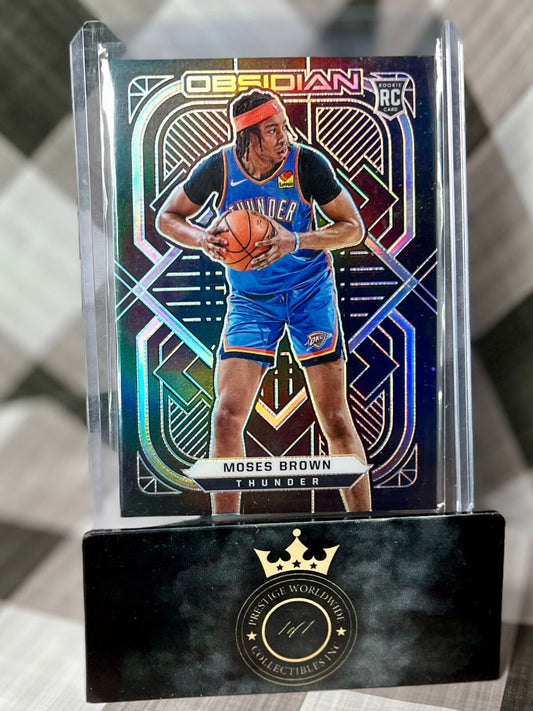 Moses Brown 2020-21 Obsidian Silver Rookie #141 OKC Thunder