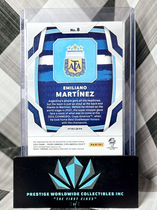 Emiliano Martinez 2023-24 Prizm Copa America Silver Pulsar Prizm #8 Argentina