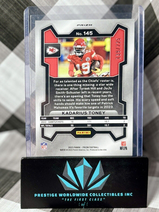 Kadarius Toney 2023 Prizm Purple Cracked Ice /225 #145 Kansas City Chiefs SP