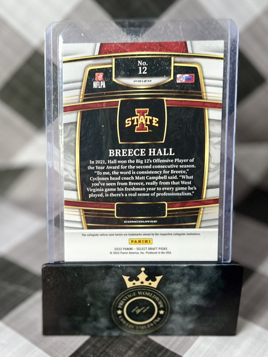 Breece Hall 2022 Select Draft Picks Concourse Rookie Hyper Prizm #12 Jets & ISU