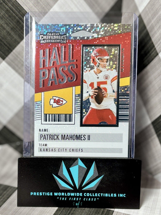 Patrick Mahomes 2023 Panini Contenders Hall Pass Sparkle #18 Kansas City Chiefs