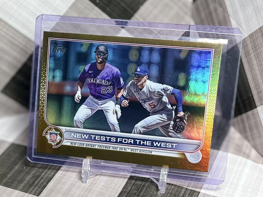 Freddie Freeman/K Bryant 2022 Topps Update Gold Foil #US4 New Tests For The West