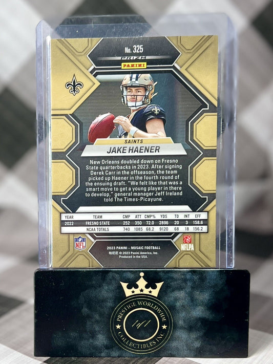 Jake Haener 2023 Mosaic Blue Reactive Rookie #325 New Orleans Saints RC