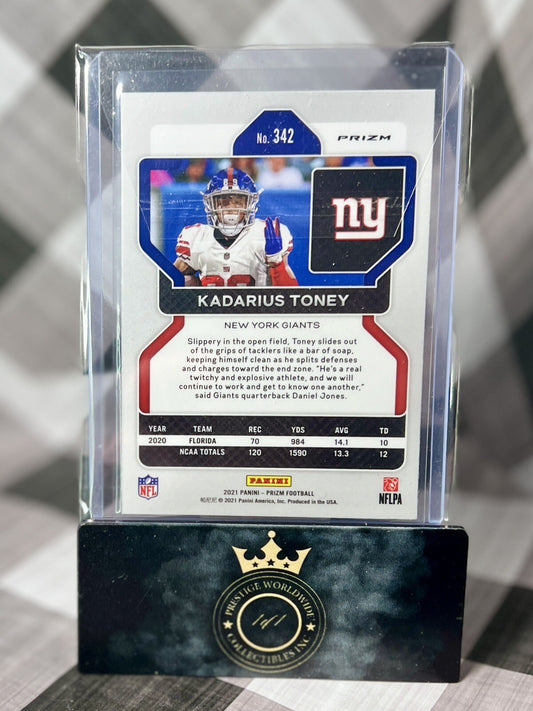 Kadarius Toney 2021 Panini Prizm Neon Green Pulsar Rookie #342 NY Giants RC