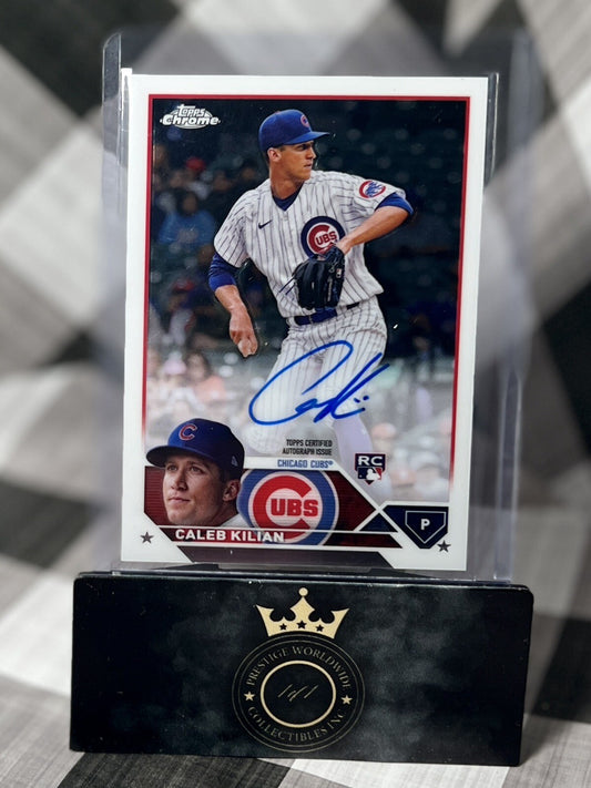 Caleb Kilian 2023 Topps Chrome Rookie Auto Autograph RC #RA-CK Chicago Cubs RC