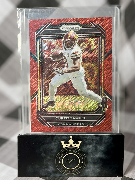 Curtis Samuel 2022 Panini Prizm FOTL Red Shimmer /35 #295 Washington Commanders