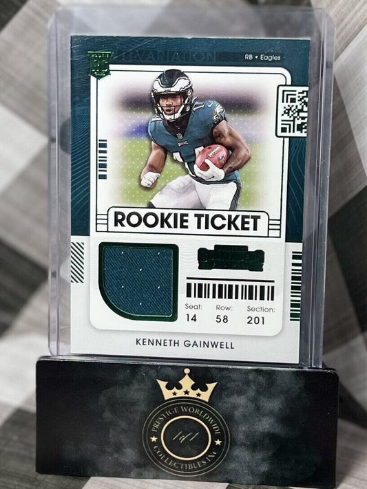 Kenneth Gainwell 2021 Contenders Rookie Ticket Patch #RTS-KGA Eagles RC