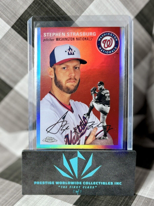 Stephen Strasburg 2023 Topps Chrome Platinum Refractor #328 WSH Nationals
