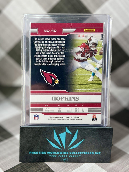 DeAndre Hopkins 2020 Plates & Patches Orange Parallel /65 #40 Cardinals & Titans