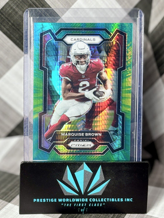 Marquise Brown 2023 Prizm Green Hyper /175 #4 Arizona Cardinals SP