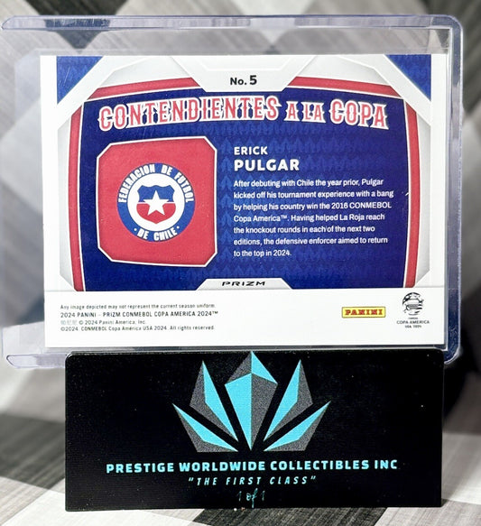 Erick Pulgar 2023-24 Prizm Copa America Contendientes a la Copa Silver #5 Chile
