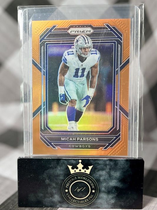 Micah Parsons 2022 Panini Prizm Orange Prizm /249 #82 Dallas Cowboys SP