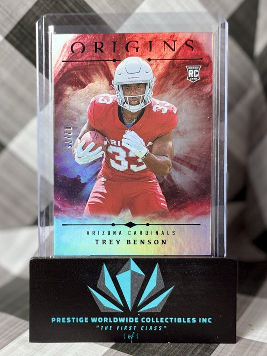 Trey Benson 2024 Panini Origins Silver Rookie /75 #141 Arizona Cardinals RC