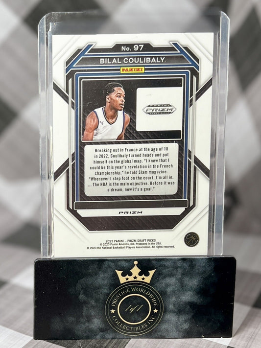 Bilal Coulibaly 2023 Panini Prizm Draft Picks Rookie Green Prizm #97 WA Wizards