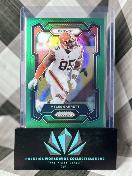 Myles Garrett 2023 Panini Prizm Green Prizm #68 Cleveland Browns