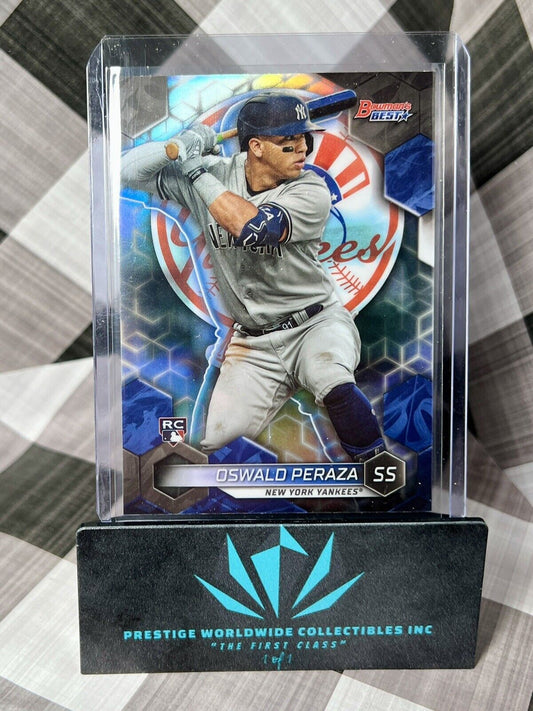 Oswald Peraza 2023 Bowman's Best Refractor Rookie #64 New York Yankees RC