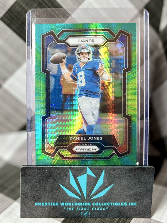 Daniel Jones 2023 Panini Prizm Green Hyper Prizm /175 #219 New York Giants SP