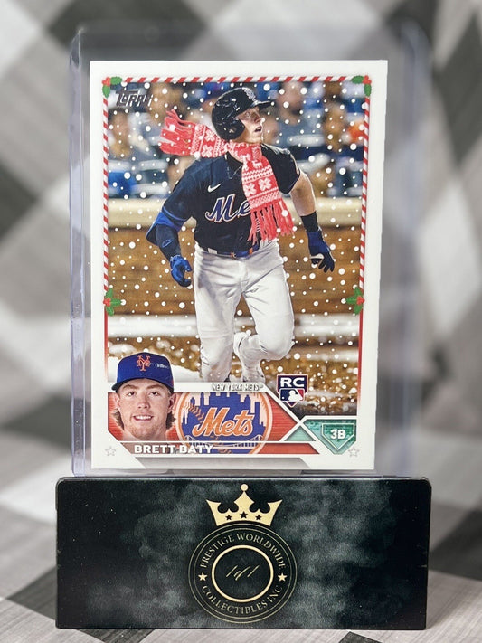Brett Baty 2023 Topps Holiday Rookie Scarf SSP #H151 New York Mets Rare RC