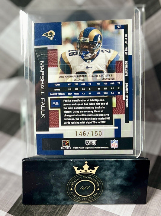 Marshall Faulk 2003 Absolute Memorabilia Spectrum /150 #93 St. Louis Rams HOF