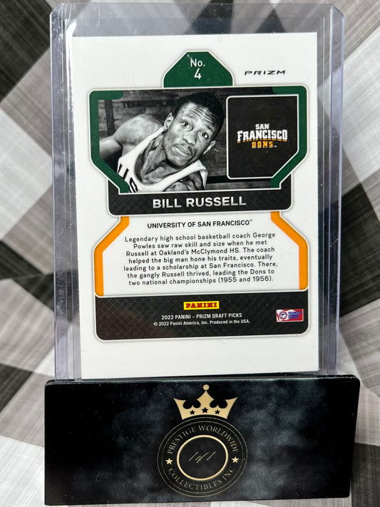 Bill Russell 2022 Prizm Draft Picks Green Refractor #4