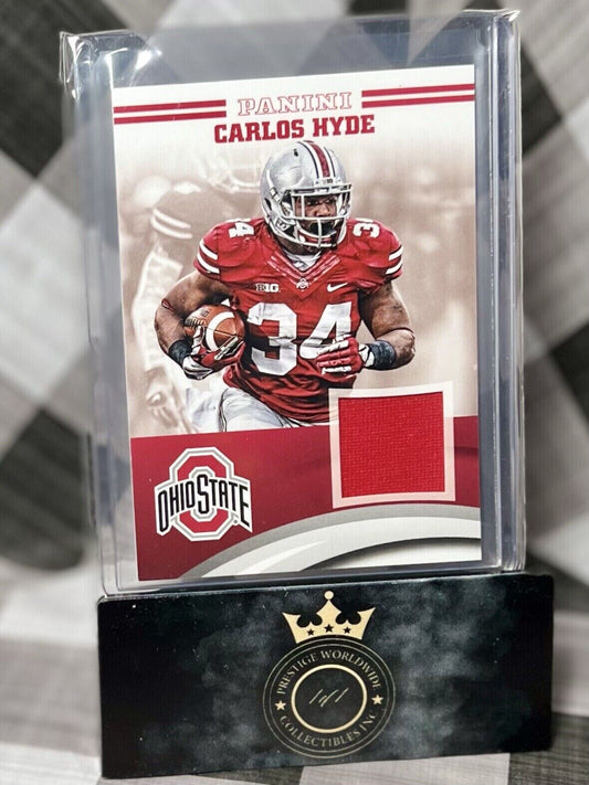 Carlos Hyde 2015 Panini Collegiate Patch Relic #CH-OSU Ohio State Buckeyes 49ers