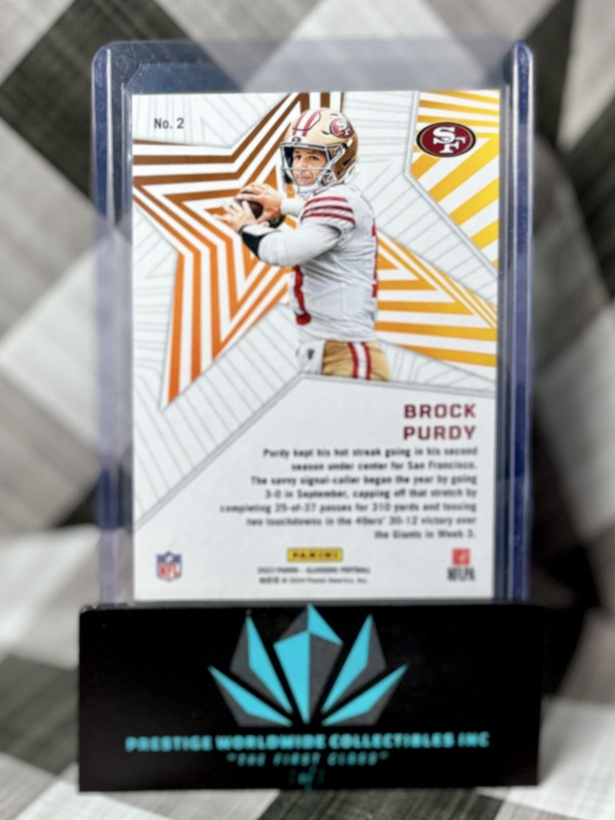 Brock Purdy 2023 Panini Illusions Shining Stars #2 San Francisco 49ers