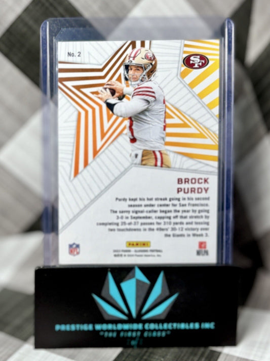 Brock Purdy 2023 Panini Illusions Shining Stars #2 San Francisco 49ers