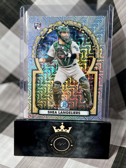 SHEA LANGELIERS 2023 Topps Chrome Rookie Technicolor Refractor #TT-18 OAK A's RC