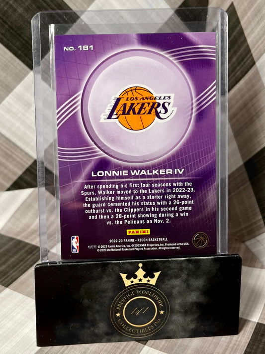 Lonnie Walker IV 2022-23 Recon Red /199 #181 Los Angeles Lakers