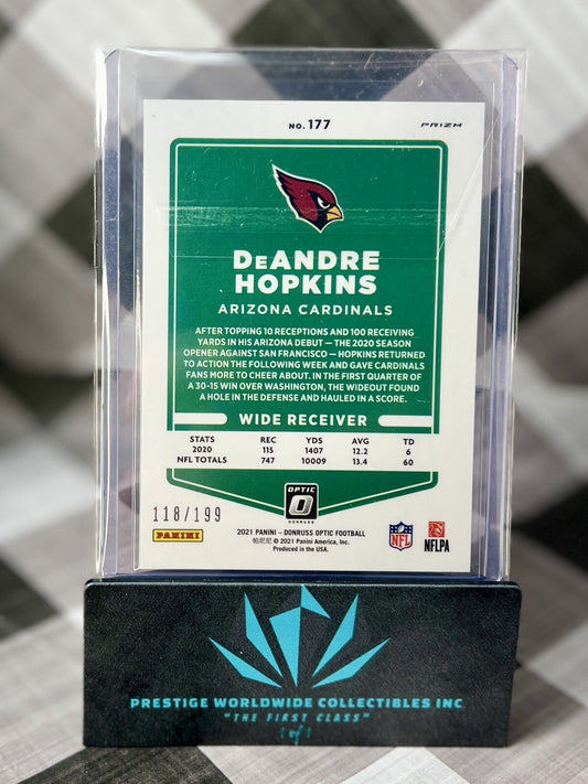 DeAndre Hopkins 2021 Optic Orange Holo /199 #177 Arizona Cardinals & Titans SP