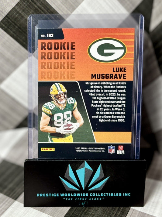 Luke Musgrave 2023 Panini Zenith Rookie #163 Green Bay Packers RC