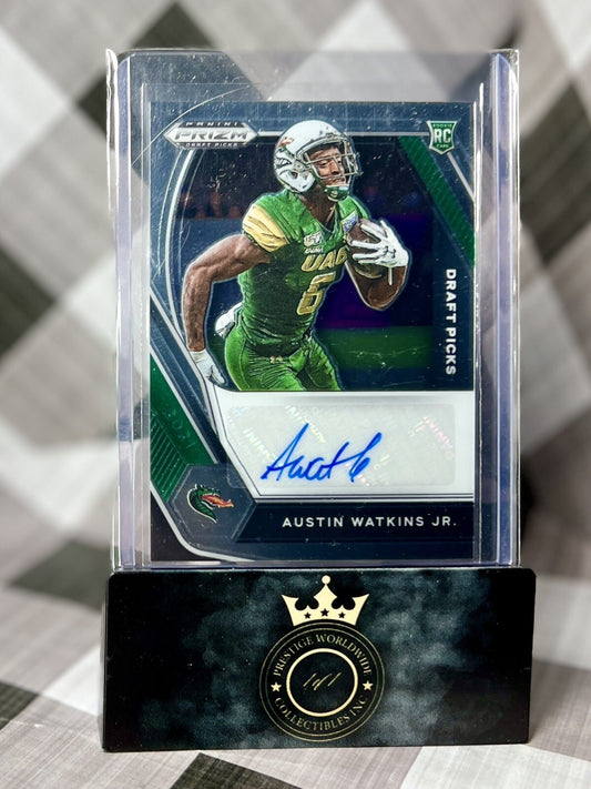 Austin Watkins Jr. 2021 Panini Prizm Draft Picks Rookie Auto #DPA-AWA Eagles RC