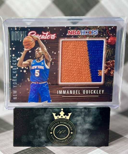 Immanuel Quickley 2020-21 NBA Hoops Rookie Sweaters Rookie #RSW-IQU Knicks RC